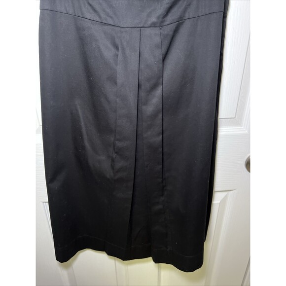 New York and Company Sheath Dress Size 4 Black Cotton Pleated Sleeveless Career - Picture 4 of 11